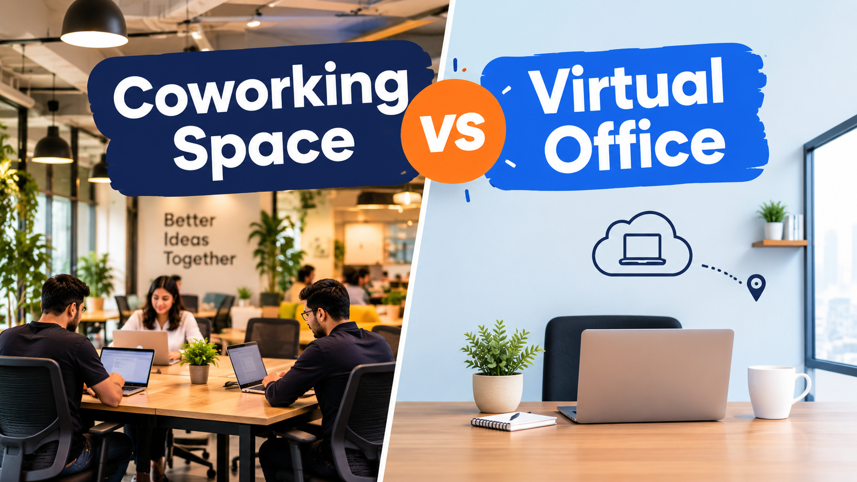 Coworking space vs Virtual Office