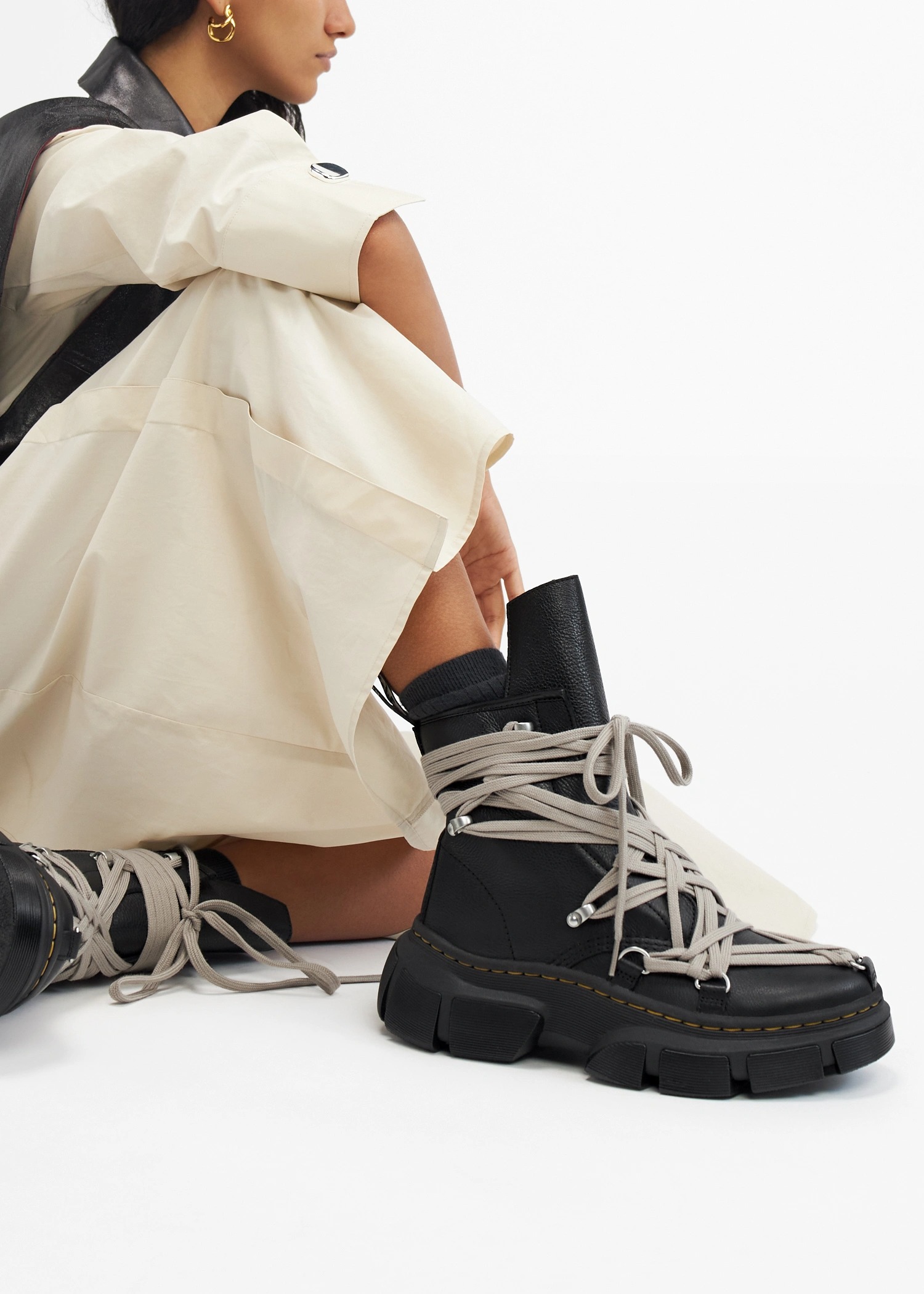 Rick Owens x Dr. Martens Megalace DMXL Boots Black