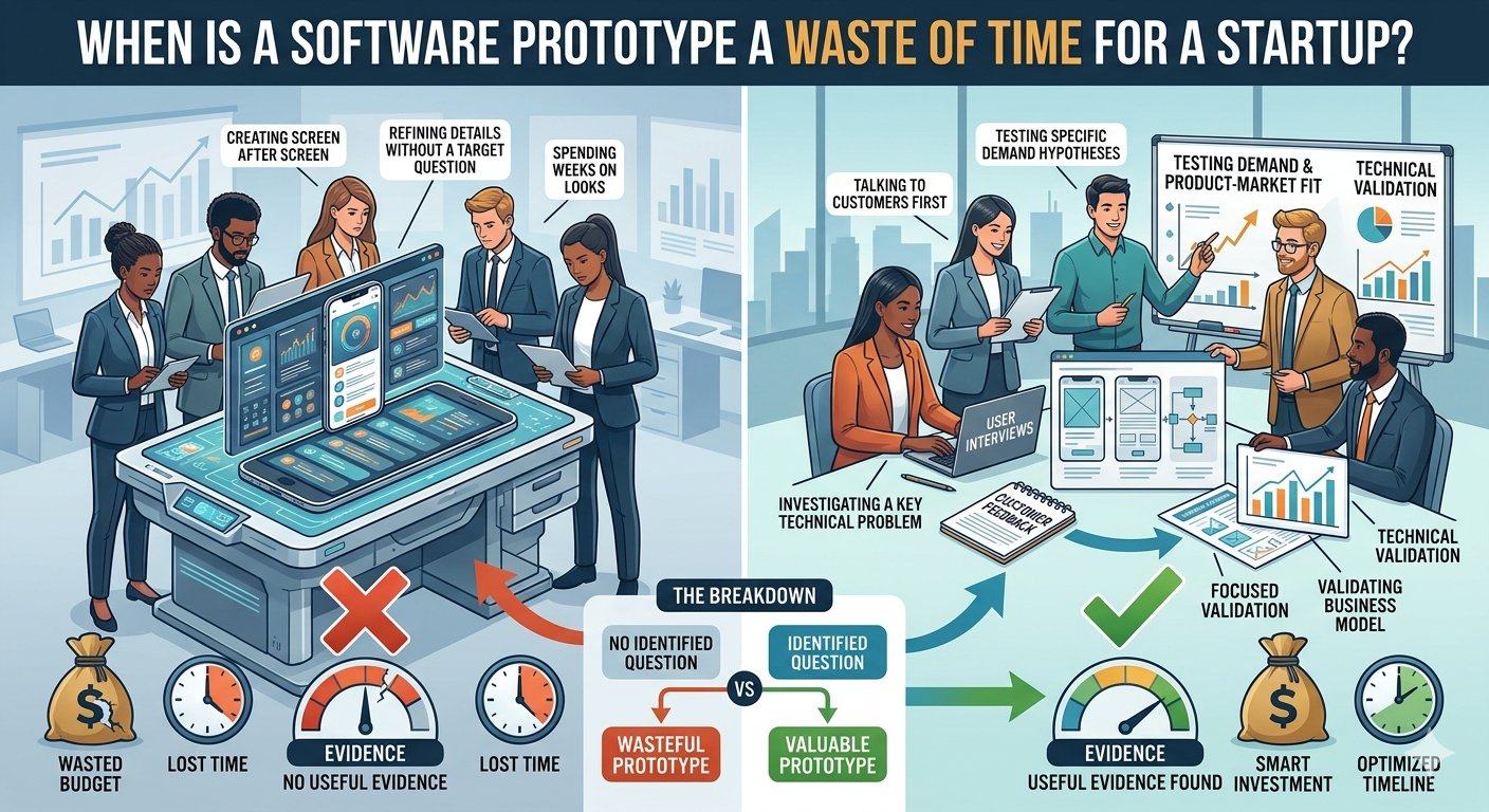 When a software prototype a waste of time for startups